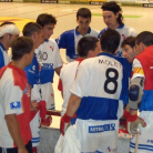Quim López intentant reestructurar l'equip a la segona part (Roncato Patí Vic - AstralPool Maçanet)