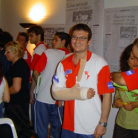 Ferran Serra va assistir a l'acte encara convalescent d'una operació (Recepció Ajuntament campions 03-04)